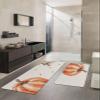 Farmhouse Pumpkin Bath Mat for Tub,Non Slip Bathroom Floor Runner Rug Quick Dry & Absorbent Diatomaceous Earth Shower Sink Kitchen Washable Doormat,Thanksgiving Fall Harvest Autumn Orange 24x36+24x71 view 2