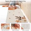 Farmhouse Pumpkin Bath Mat for Tub,Non Slip Bathroom Floor Runner Rug Quick Dry & Absorbent Diatomaceous Earth Shower Sink Kitchen Washable Doormat,Thanksgiving Fall Harvest Autumn Orange 24x36+24x71 view 4