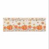 Autumn Pumpkin Bath Mat for Tub,Non Slip Bathroom Floor Runner Rug Quick Dry & Absorbent Diatomaceous Earth Shower Sink Bedroom Kitchen Washable Doormat,Thanksgiving Fall Maple Leaves Burlap 18"x47" view 1