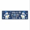 Christmas Blue Bath Mat for Tub,Non Slip Bathroom Floor Runner Rug Quick Dry & Absorbent Diatomaceous Earth Shower Sink Bedroom Kitchen Washable Doormat,Winter Snowman Snowflake Plaid 20"x47" view 1