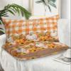 BOBOWUNY Pumpkin Pillow Covers King Size 2 Pack, Thanksgiving Sunflower Buffalo Orange Soft Bed Throw Pillowcases Breathable Cooling Long Lumbar Body Pillow Sham Cover for Bed Sofa 20x36 view 2