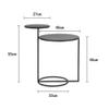 Etlegor Round End Table, Side Table Accent Table Bedroom Nightstand Creative Bedside Table Metal Small Coffee Table for Living Room Couch Table (Color : White, Size : 40x27x55cm) view 2