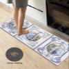 Chinese Thanksgiving Bath Mat for Tub,Non Slip Bathroom Floor Runner Rug Quick Dry & Absorbent Diatomaceous Earth Shower Sink Kitchen Doormat,Fall Pumpkins Tile Floral Aesthetics Decor 24"x71" view 4