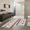 Christmas Bath Mat for Tub,Non Slip Bathroom Floor Runner Rug Quick Dry & Absorbent Diatomaceous Earth Shower Sink Kitchen Washable Doormat,Farmhouse Reindeer Snowflake Rustic Checkered 18x30+18x48 view 2
