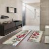 Farmhouse Snowman Bath Mat for Tub,Non Slip Bathroom Floor Runner Rug Quick Dry & Absorbent Diatomaceous Earth Shower Sink Bedroom Kitchen Washable Doormat,Christmas Red Truck Gnomes Plaid 20x32+20x63 view 2