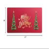Christmas Bath Mat for Tub,Non Slip Bathroom Floor Runner Rug Quick Dry & Absorbent Diatomaceous Earth Shower Sink Bedroom Kitchen Washable Doormat,Green Xmas Tree Red Winter Star Holiday 18"x47" view 3