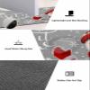 Christmas Snowman Bath Mat for Tub,Non Slip Bathroom Floor Runner Rug Quick Dry & Absorbent Diatomaceous Earth Shower Sink Bedroom Kitchen Washable Doormat,Winter Red Snowflake Grey 18x30+18x60 view 3