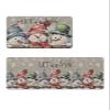 Christmas Bath Mat for Tub,Non Slip Bathroom Floor Runner Rug Quick Dry & Absorbent Diatomaceous Earth Shower Sink Kitchen Washable Doormat,Shabby Chic Farmhouse Snowman Winter Snowflake 24x36+24x71 view 1
