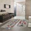 Christmas Bath Mat for Tub,Non Slip Bathroom Floor Runner Rug Quick Dry & Absorbent Diatomaceous Earth Shower Sink Kitchen Washable Doormat,Shabby Chic Farmhouse Snowman Winter Snowflake 24x36+24x71 view 2