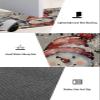 Christmas Bath Mat for Tub,Non Slip Bathroom Floor Runner Rug Quick Dry & Absorbent Diatomaceous Earth Shower Sink Kitchen Washable Doormat,Shabby Chic Farmhouse Snowman Winter Snowflake 24x36+24x71 view 3