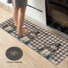 Buffalo Plaid Snowman Bath Mat for Tub,Non Slip Bathroom Floor Runner Rug Quick Dry & Absorbent Diatomaceous Earth Shower Sink Bedroom Kitchen Washable Doormat,Christmas Snowflake Grey Lattice 20"x47" view 4