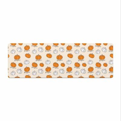 Autumn Pumpkins Bath Mat for Tub,Non Slip Bathroom Floor Runner Rug Quick Dry & Absorbent Diatomaceous Earth Shower Sink Kitchen Washable Doormat,Orange Fall Harvest Thanksgiving Holiday 24"x71"