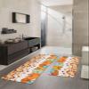 Orange Thanksgiving Bath Mat for Tub,Non Slip Bathroom Floor Runner Rug Quick Dry & Absorbent Diatomaceous Earth Shower Sink Kitchen Washable Doormat,Fall Pumpkins Autumn Maple leaves 16x24+16x47 view 2