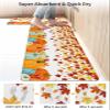 Orange Thanksgiving Bath Mat for Tub,Non Slip Bathroom Floor Runner Rug Quick Dry & Absorbent Diatomaceous Earth Shower Sink Kitchen Washable Doormat,Fall Pumpkins Autumn Maple leaves 16x24+16x47 view 4