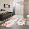 Fall Leaves Bath Mat for Tub,Non Slip Bathroom Floor Runner Rug Quick Dry & Absorbent Diatomaceous Earth Shower Sink Kitchen Washable Doormat,Happy Thanksgiving Harvest Autumn White 20x32+20x63 view 2