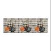 Pumpkins Floral Bath Mat for Tub,Non Slip Bathroom Floor Runner Rug Quick Dry & Absorbent Diatomaceous Earth Shower Sink Kitchen Doormat,Shabby Chic Fall Thanksgiving Plaid Black Orange 24"x71" view 1