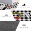 Christmas Plaid Bath Mat for Tub,Non Slip Bathroom Floor Runner Rug Quick Dry & Absorbent Diatomaceous Earth Shower Sink Bedroom Kitchen Washable Doormat,Xmas Winter Holly Balls Bow Grey White 20"x63" view 3