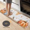 Fall Thanksgiving Bath Mat for Tub,Non Slip Bathroom Floor Runner Rug Quick Dry & Absorbent Diatomaceous Earth Shower Sink Kitchen Washable Doormat,Pumpkins Sunflower Eucalyptus Autumn Leaves 20"x63" view 4