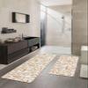 Autumn Thanksgiving Bath Mat for Tub,Non Slip Bathroom Floor Runner Rug Quick Dry & Absorbent Diatomaceous Earth Shower Sink Kitchen Doormat,Pumpkins Original Geometric Harvest Fall 24x36+24x71 view 2