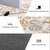 Autumn Thanksgiving Bath Mat for Tub,Non Slip Bathroom Floor Runner Rug Quick Dry & Absorbent Diatomaceous Earth Shower Sink Kitchen Doormat,Pumpkins Original Geometric Harvest Fall 24x36+24x71 view 3