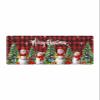 Red Plaid Snowman Bath Mat for Tub,Non Slip Bathroom Floor Runner Rug Quick Dry & Absorbent Diatomaceous Earth Shower Sink Kitchen Washable Doormat,Winter Christmas Tree Xmas Snowflakes 16"x47" view 1