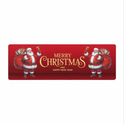 Christmas Santa Bath Mat for Tub,Non Slip Bathroom Floor Runner Rug Quick Dry & Absorbent Diatomaceous Earth Shower Sink Bedroom Kitchen Washable Doormat,Red Xmas Winter Snowflake Bell Gift 24"x71"