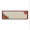 Christmas Holly Bath Mat for Tub,Non Slip Bathroom Floor Runner Rug Quick Dry & Absorbent Diatomaceous Earth Shower Sink Kitchen Washable Doormat,Xmas Pine Poinsettia Rustic Retro Plaid Red 16"x47" view 1