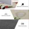 Christmas Holly Bath Mat for Tub,Non Slip Bathroom Floor Runner Rug Quick Dry & Absorbent Diatomaceous Earth Shower Sink Kitchen Washable Doormat,Xmas Pine Poinsettia Rustic Retro Plaid Red 16"x47" view 3