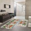 Christmas Santa Bath Mat for Tub,Non Slip Bathroom Floor Runner Rug Quick Dry & Absorbent Diatomaceous Earth Shower Sink Bedroom Kitchen Washable Doormat,Summer Tropical Beach Palm Tree 18x30+18x60 view 2