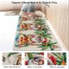 Christmas Santa Bath Mat for Tub,Non Slip Bathroom Floor Runner Rug Quick Dry & Absorbent Diatomaceous Earth Shower Sink Bedroom Kitchen Washable Doormat,Summer Tropical Beach Palm Tree 18x30+18x60 view 4