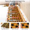 Fall Gnomes Bath Mat for Tub,Non Slip Bathroom Floor Runner Rug Quick Dry & Absorbent Diatomaceous Earth Shower Sink Kitchen Doormat,Thanksgiving Pumpkins Autumn Leaves Plaid Black Orange 20x32+20x63 view 4