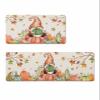 Harvest Festival Bath Mat for Tub,Non Slip Bathroom Floor Runner Rug Quick Dry & Absorbent Diatomaceous Earth Shower Sink Kitchen Doormat,Thanksgiving Fall Boho Gnomes Pumpkin Leaves 16x24+16x47 view 1