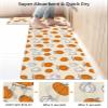 Autumn Pumpkins Bath Mat for Tub,Non Slip Bathroom Floor Runner Rug Quick Dry & Absorbent Diatomaceous Earth Shower Sink Kitchen Washable Doormat,Orange Fall Harvest Thanksgiving Holiday 24x36+24x71 view 4