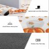 Orange Pumpkin Bath Mat for Tub,Non Slip Bathroom Floor Runner Rug Quick Dry & Absorbent Diatomaceous Earth Shower Sink Kitchen Washable Doormat,Thanksgiving Fall Maple Leaves White 18x30+18x60 view 3