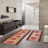 Christmas Bohemia Ball Bath Mat for Tub,Non Slip Bathroom Floor Runner Rug Quick Dry & Absorbent Diatomaceous Earth Shower Sink Kitchen Doormat,Xmas Farmhouse Brown Wood Grain Plaid 24x36+24x71 view 2
