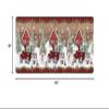 Christmas Red Bath Mat for Tub,Non Slip Bathroom Floor Runner Rug Quick Dry & Absorbent Diatomaceous Earth Shower Sink Bedroom Kitchen Washable Doormat,Farmhouse Truck Snowflake Snowman Plaid 18"x60" view 3