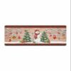 Christmas Farmhouse Bath Mat for Tub,Non Slip Bathroom Floor Runner Rug Quick Dry & Absorbent Diatomaceous Earth Shower Sink Bedroom Kitchen Washable Doormat,Winter Snowman Pine Tree Red Plaid 18"x47" view 1