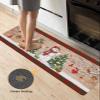 Christmas Farmhouse Bath Mat for Tub,Non Slip Bathroom Floor Runner Rug Quick Dry & Absorbent Diatomaceous Earth Shower Sink Bedroom Kitchen Washable Doormat,Winter Snowman Pine Tree Red Plaid 18"x47" view 4