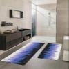 Purple Black Forest Bath Mat for Tub,Non Slip Bathroom Floor Runner Rug Quick Dry & Absorbent Diatomaceous Earth Shower Sink Kitchen Washable Doormat,Fall Trees Wood-land Fog Mountain 16x24+16x47 view 2