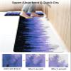 Purple Black Forest Bath Mat for Tub,Non Slip Bathroom Floor Runner Rug Quick Dry & Absorbent Diatomaceous Earth Shower Sink Kitchen Washable Doormat,Fall Trees Wood-land Fog Mountain 16x24+16x47 view 4