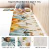 Fall Eucalyptus Leaves Bath Mat for Tub,Non Slip Bathroom Floor Runner Rug Quick Dry & Absorbent Diatomaceous Earth Shower Sink Kitchen Washable Doormat,Thanksgiving Seasonal Pumpkin Maple 24x36+24x71 view 4