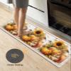 Fall Pumpkins Squirrel Bath Mat for Tub,Non Slip Bathroom Floor Runner Rug Quick Dry & Absorbent Diatomaceous Earth Shower Sink Kitchen Washable Doormat,Thanksgiving Autumn Sunflower Leaves 20"x63" view 4