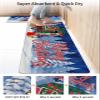 Christmas Bath Mat for Tub,Non Slip Bathroom Floor Runner Rug Quick Dry & Absorbent Diatomaceous Earth Shower Sink Kitchen Washable Doormat,Xmas Winter Camper Tree Gift Socks Red Blue 20x32+20x63 view 4
