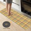 Farmhouse Lattice Plaid Bath Mat for Tub,Non Slip Bathroom Floor Runner Rug Quick Dry & Absorbent Diatomaceous Earth Shower Sink Kitchen Washable Doormat,Thanksgiving Fall Orange Green Yellow 20"x47" view 4