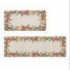 Fall Mushroom Bath Mat for Tub,Non Slip Bathroom Floor Runner Rug Quick Dry & Absorbent Diatomaceous Earth Shower Sink Kitchen Washable Doormat,Green Eucalyptus Leaves Boho Farmhouse Berry 24x36+24x71 view 1
