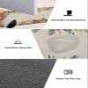 Fall Mushroom Bath Mat for Tub,Non Slip Bathroom Floor Runner Rug Quick Dry & Absorbent Diatomaceous Earth Shower Sink Kitchen Washable Doormat,Green Eucalyptus Leaves Boho Farmhouse Berry 24x36+24x71 view 3