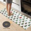 Christmas Bath Mat for Tub,Non Slip Bathroom Floor Runner Rug Quick Dry & Absorbent Diatomaceous Earth Shower Sink Bedroom Kitchen Washable Doormat,Teal Green Xmas Tree Winter Holiday 20"x47" view 4