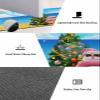 Ocean Christmas Bath Mat for Tub,Non Slip Bathroom Floor Runner Rug Quick Dry & Absorbent Diatomaceous Earth Shower Sink Bedroom Kitchen Washable Doormat,Beach Xmas Tree Santa Flamingo Blue 24"x71" view 3