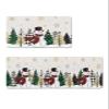 Christmas Rustic Bath Mat for Tub,Non Slip Bathroom Floor Runner Rug Quick Dry & Absorbent Diatomaceous Earth Shower Sink Bedroom Kitchen Washable Doormat,Winter Snowman Gold Snowflake 24x36+24x71 view 1