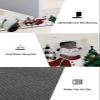 Christmas Rustic Bath Mat for Tub,Non Slip Bathroom Floor Runner Rug Quick Dry & Absorbent Diatomaceous Earth Shower Sink Bedroom Kitchen Washable Doormat,Winter Snowman Gold Snowflake 24x36+24x71 view 3
